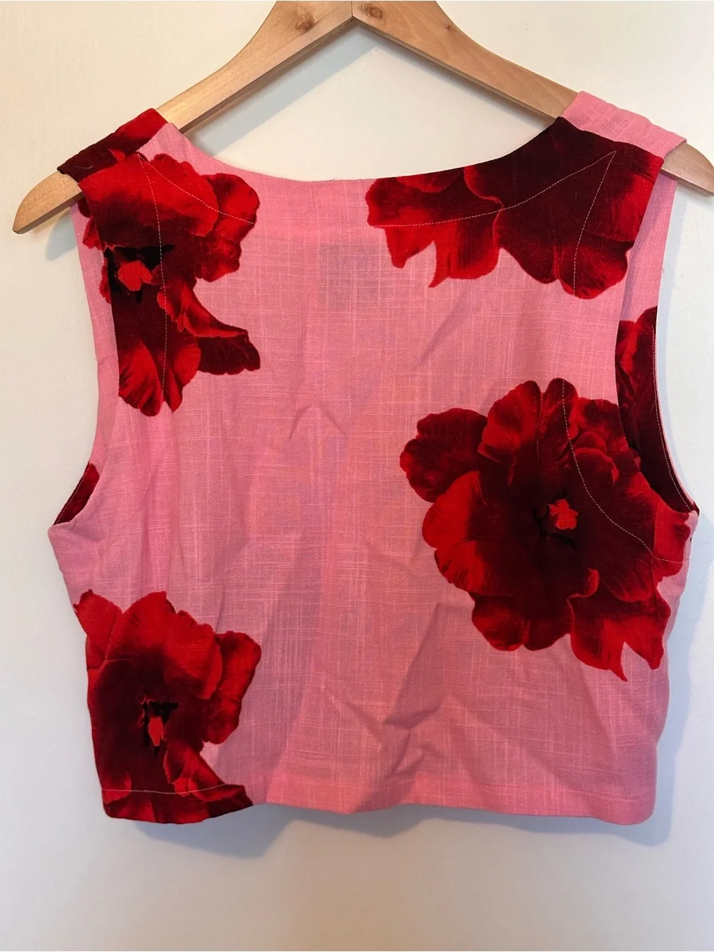 NWT Paper Heart Floral Top & Belted Maxi Skirt 2-Piece Set Pink/Red L
